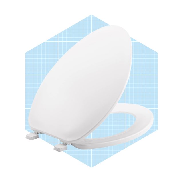 Bemis 170 000 Toilet Seat, Elongated, Plastic, White