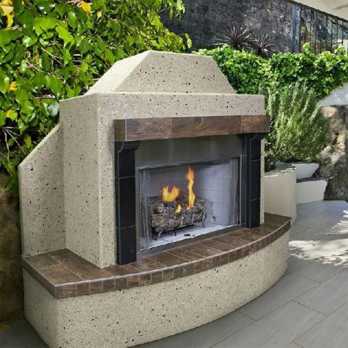 Flamecraft Traditional Outdoor Gas Fireplace Ecomm Via Woodlanddirect.com