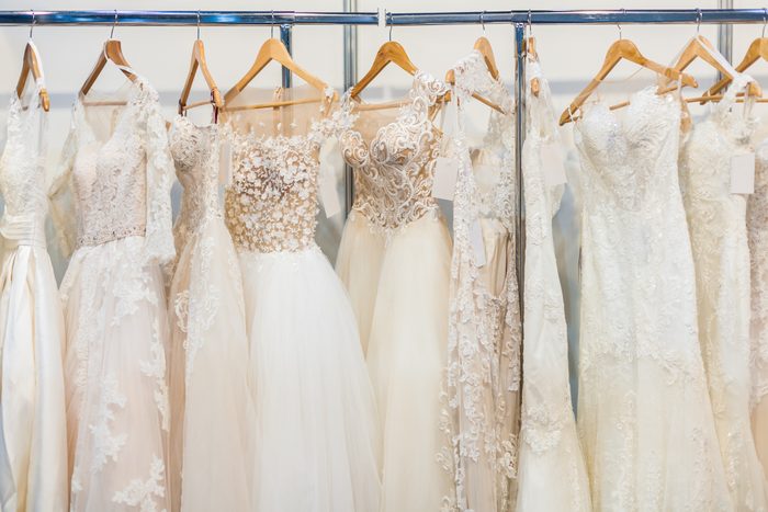 Many beautiful wedding dresses