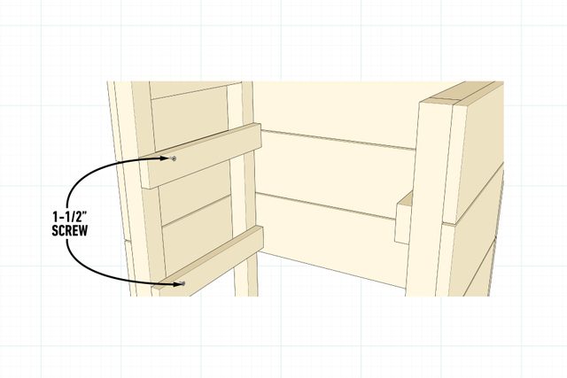 How To Build An Outdoor Dining Cart Attach the drawer stops