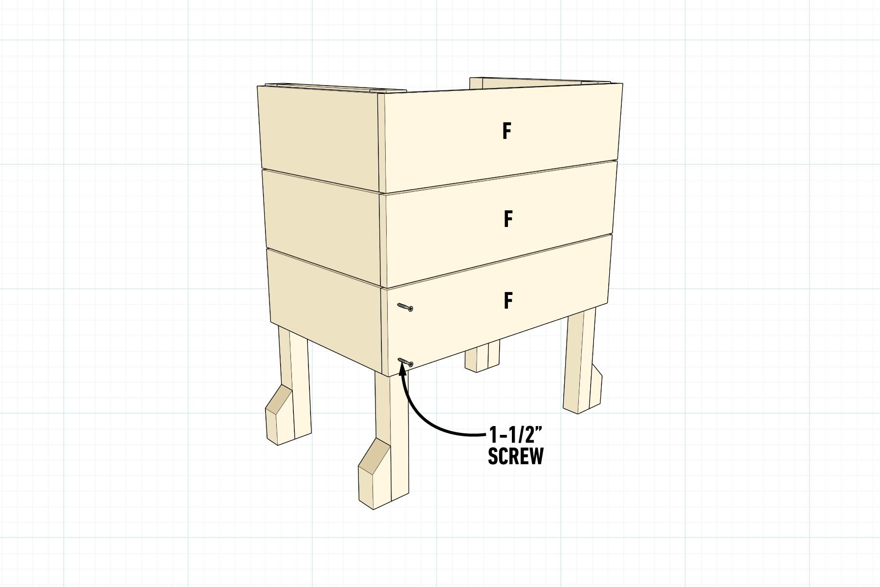 How To Build An Outdoor Dining Cart Assemble the base