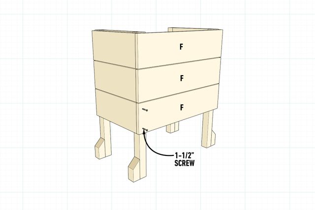 How To Build An Outdoor Dining Cart Assemble the base