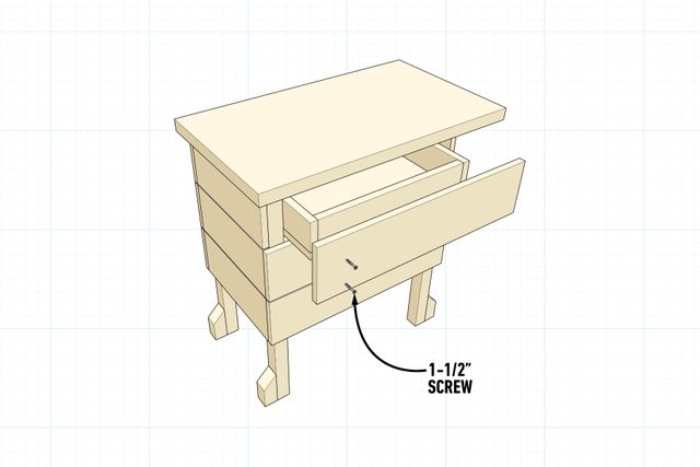 How To Build An Outdoor Dining Cart Attach the drawer faces