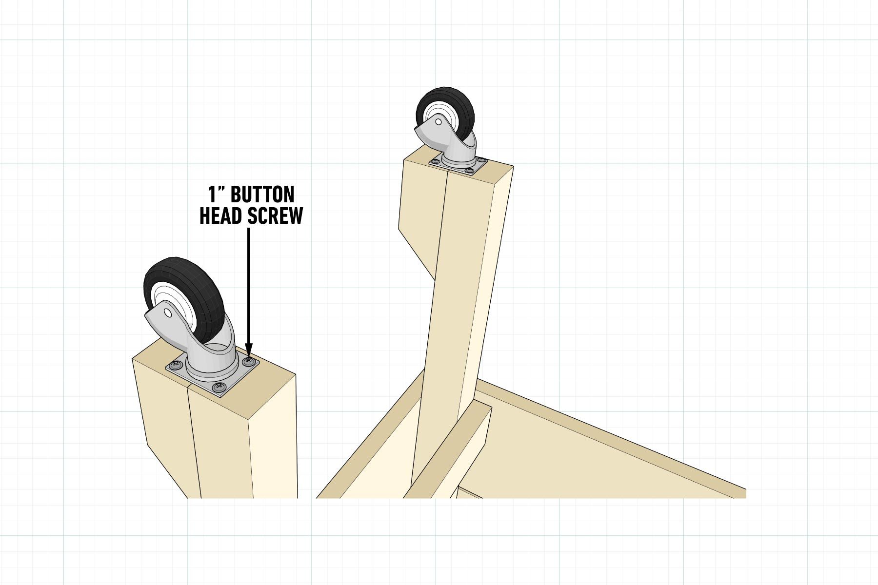 How To Build An Outdoor Dining Cart Install the wheels