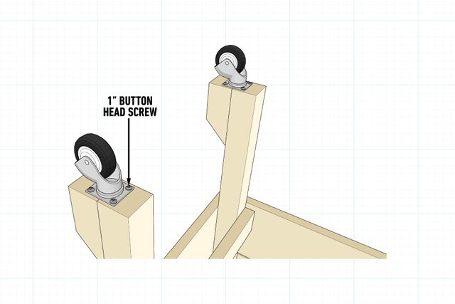 How To Build An Outdoor Dining Cart Install the wheels