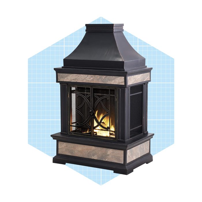 Sunjoy Outdoor Steel Fireplace