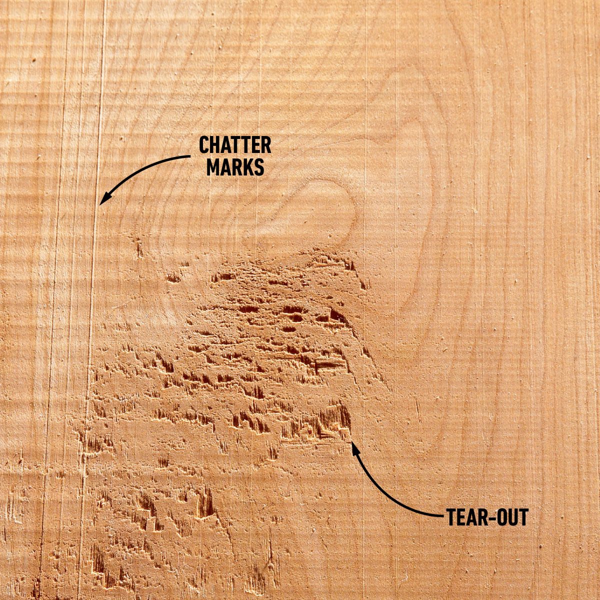 Rough Lumber With Tear Out