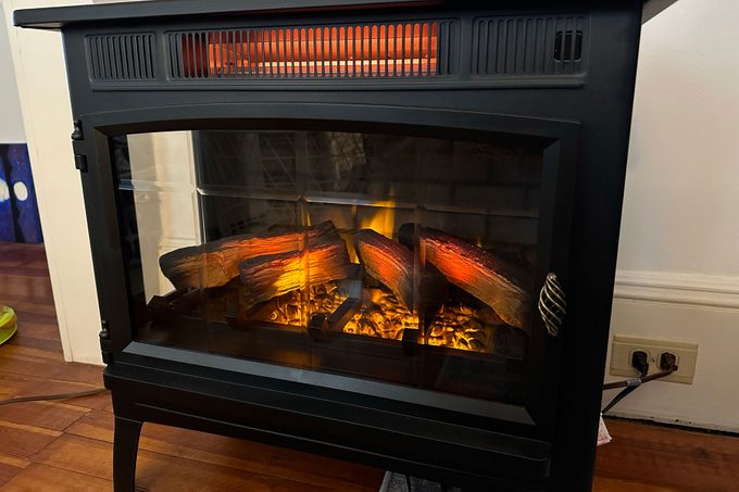 Electric Fireplace plugged in