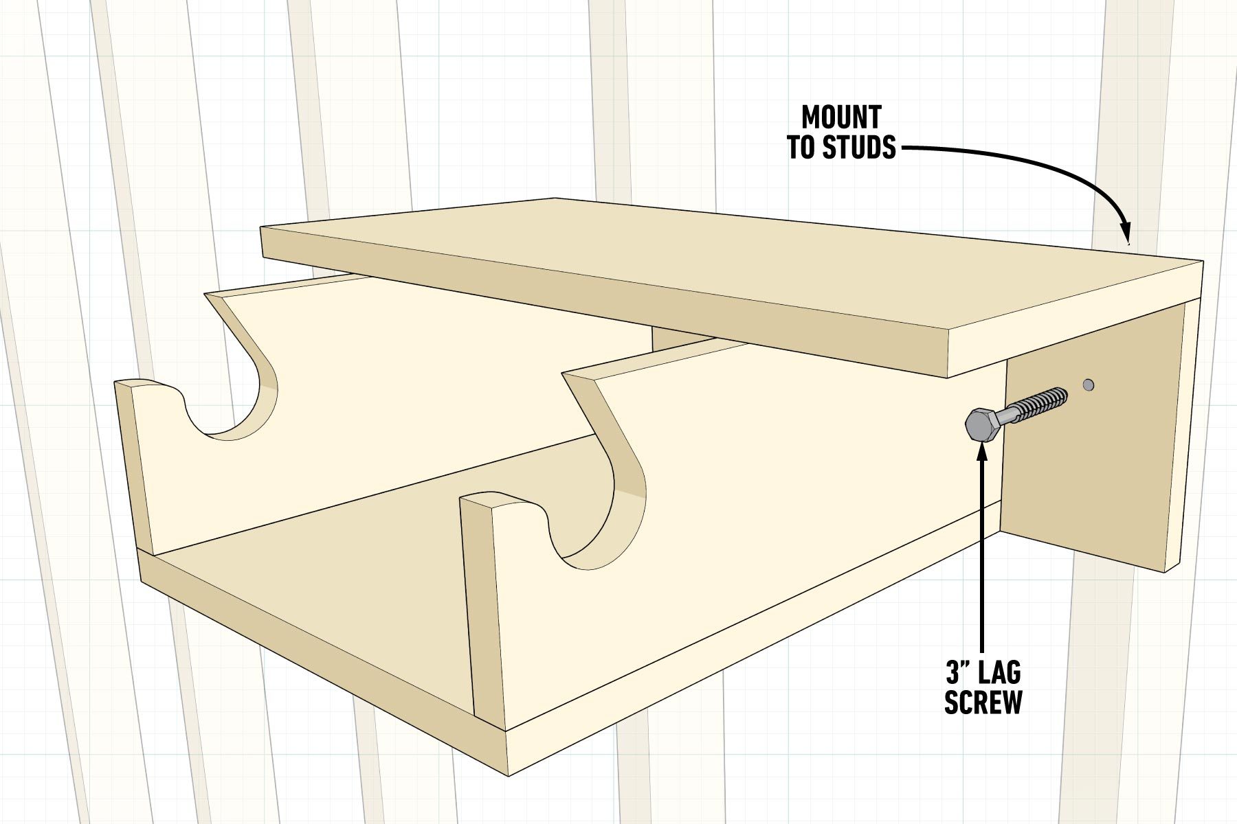 How To Build A Bike Rack For Your Garage Mount To The Wall