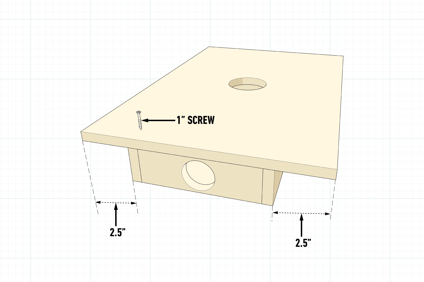 How To Build A Drum Sander Table on light grid background - Attach the top