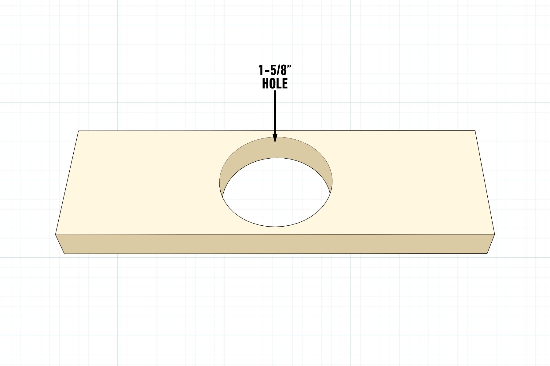 How To Build A Drum Sander Table on light grid background - Cut the vacuum port