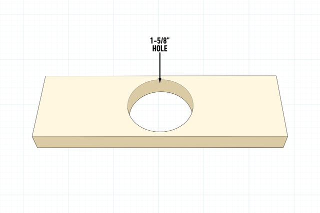 How To Build A Drum Sander Table on light grid background - Cut the vacuum port