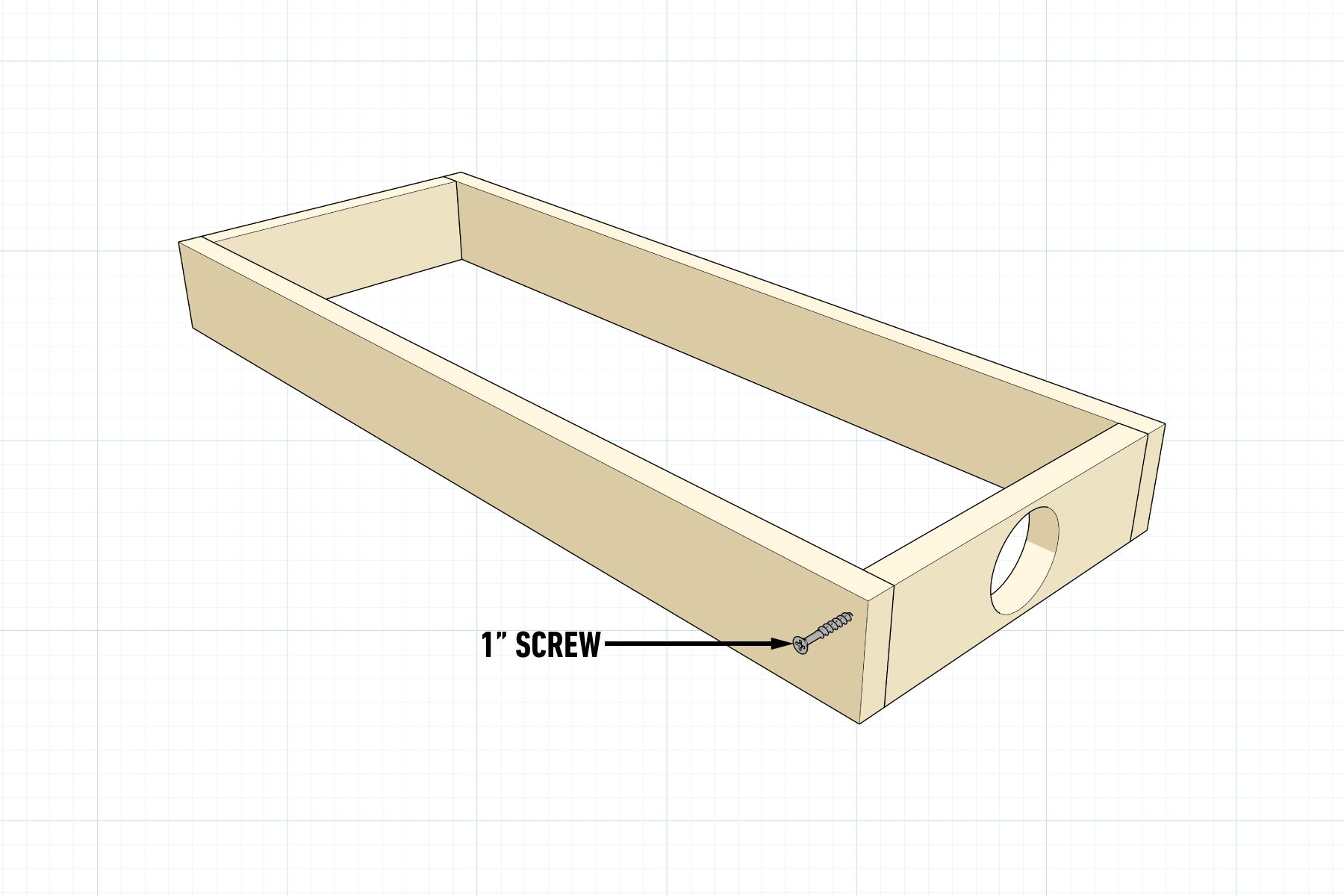 How To Build A Drum Sander Table on light grid background - Make the riser box