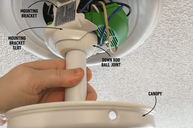 How To Fix A Wobbly Ceiling Fan Check The Down Rod Ball Joint