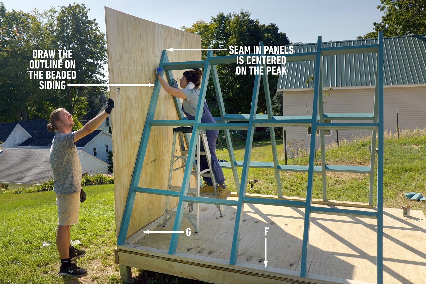 How To Build A Playhouse - Enclose the back wall