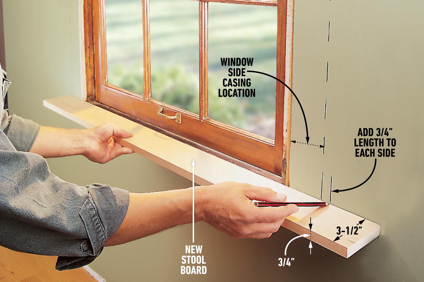 Making New Window Stools Cut parts to length and width