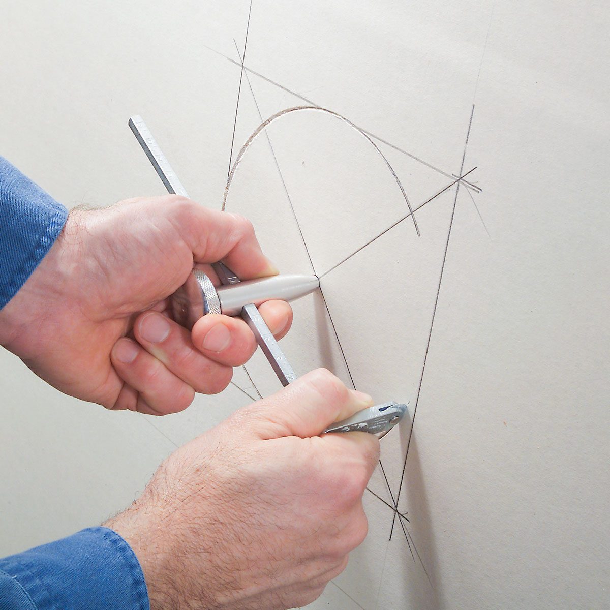 Mark And Cut The Hole In The Drywall