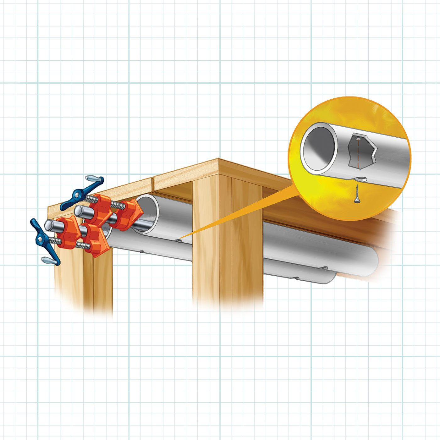 Fhm Grid Clamp Storage Ideas Simple Pipe Clamp Holder