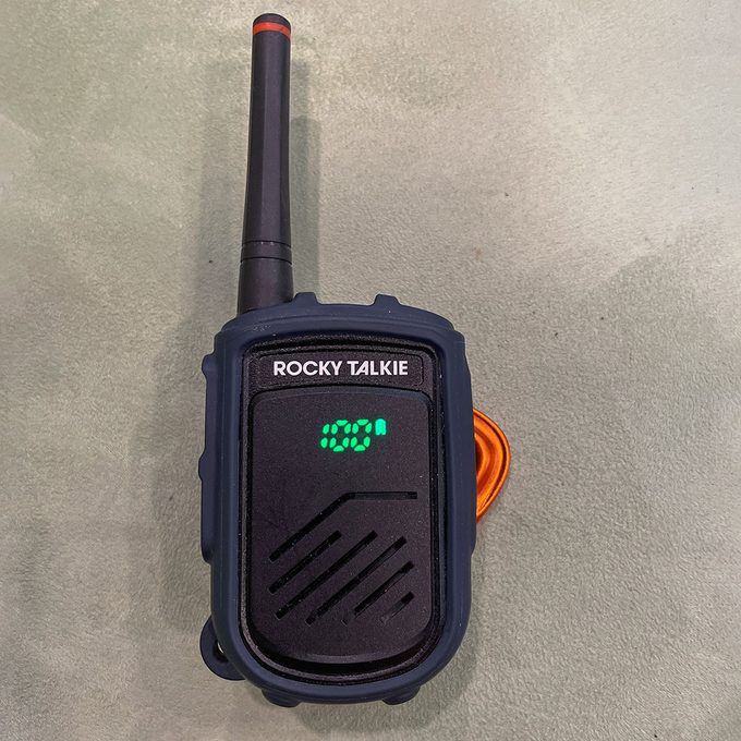 LED Display of Walkie Talkie showing 100 percent