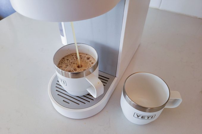 Coffee filling in Yeti’s New Stackable Cups