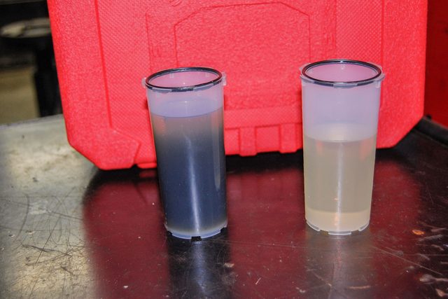 New Brake Fluid Vs Contaminated Brake Fluid