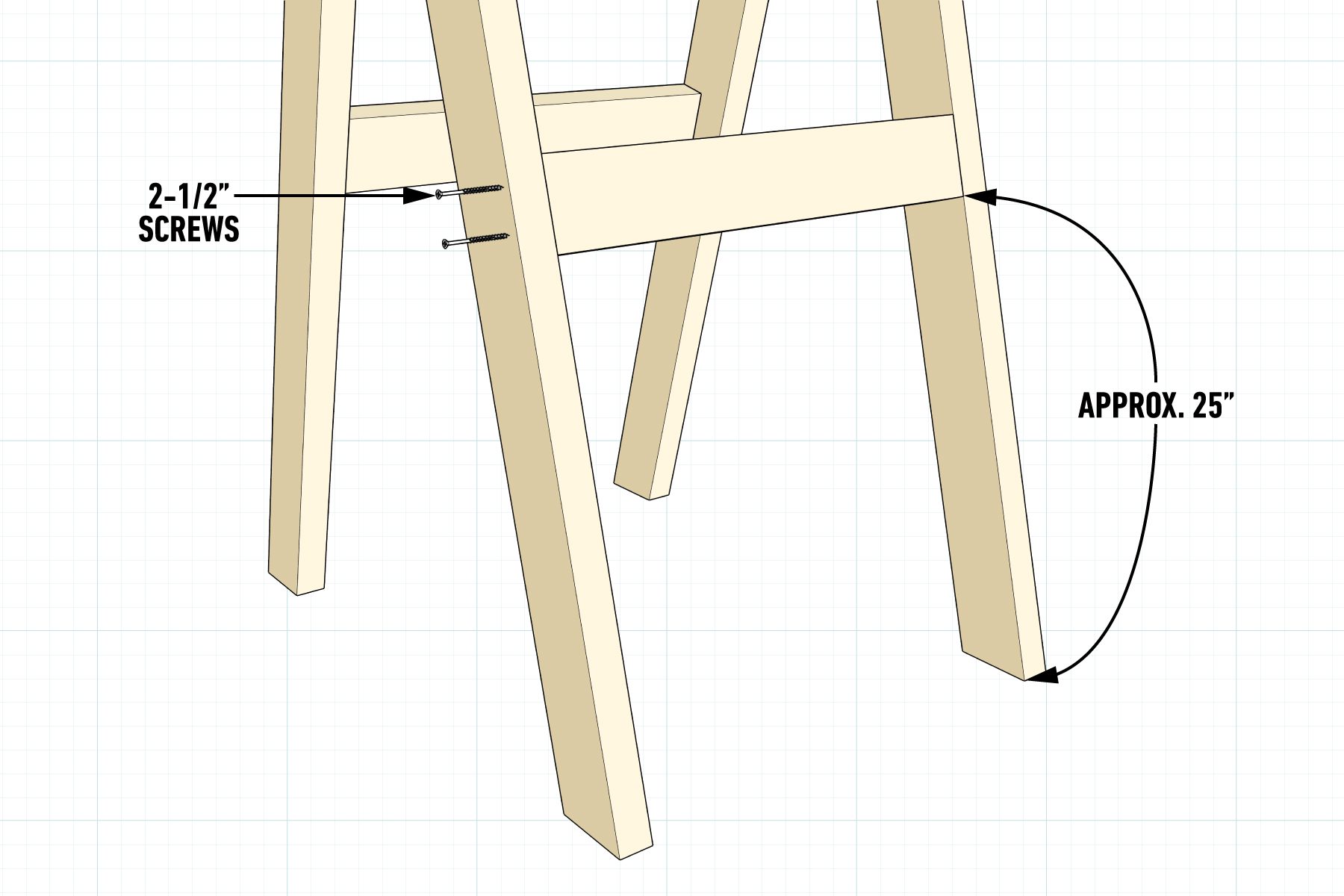 How To Build A Rolling Clamp Rack Add the crossmembers on grid background