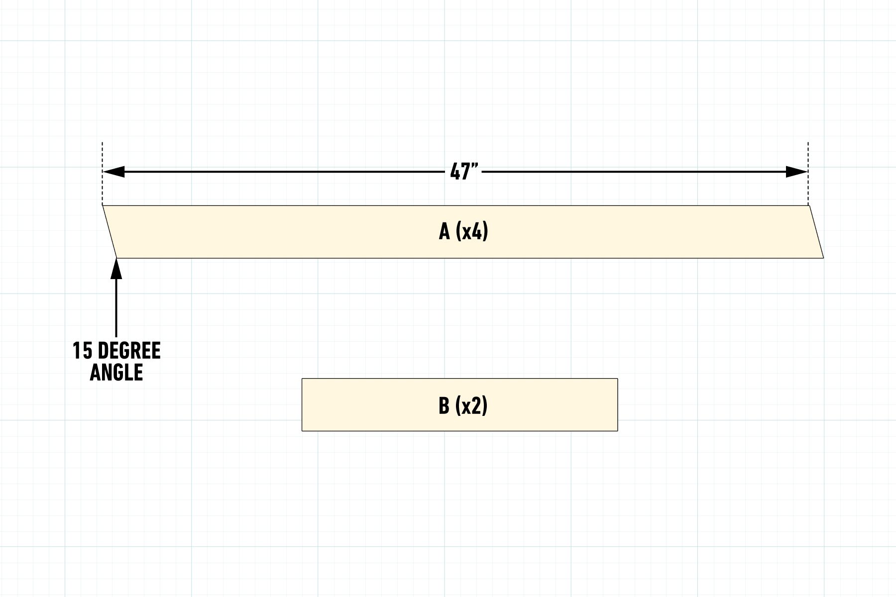 How To Build A Rolling Clamp Rack cut the lumber on grid background