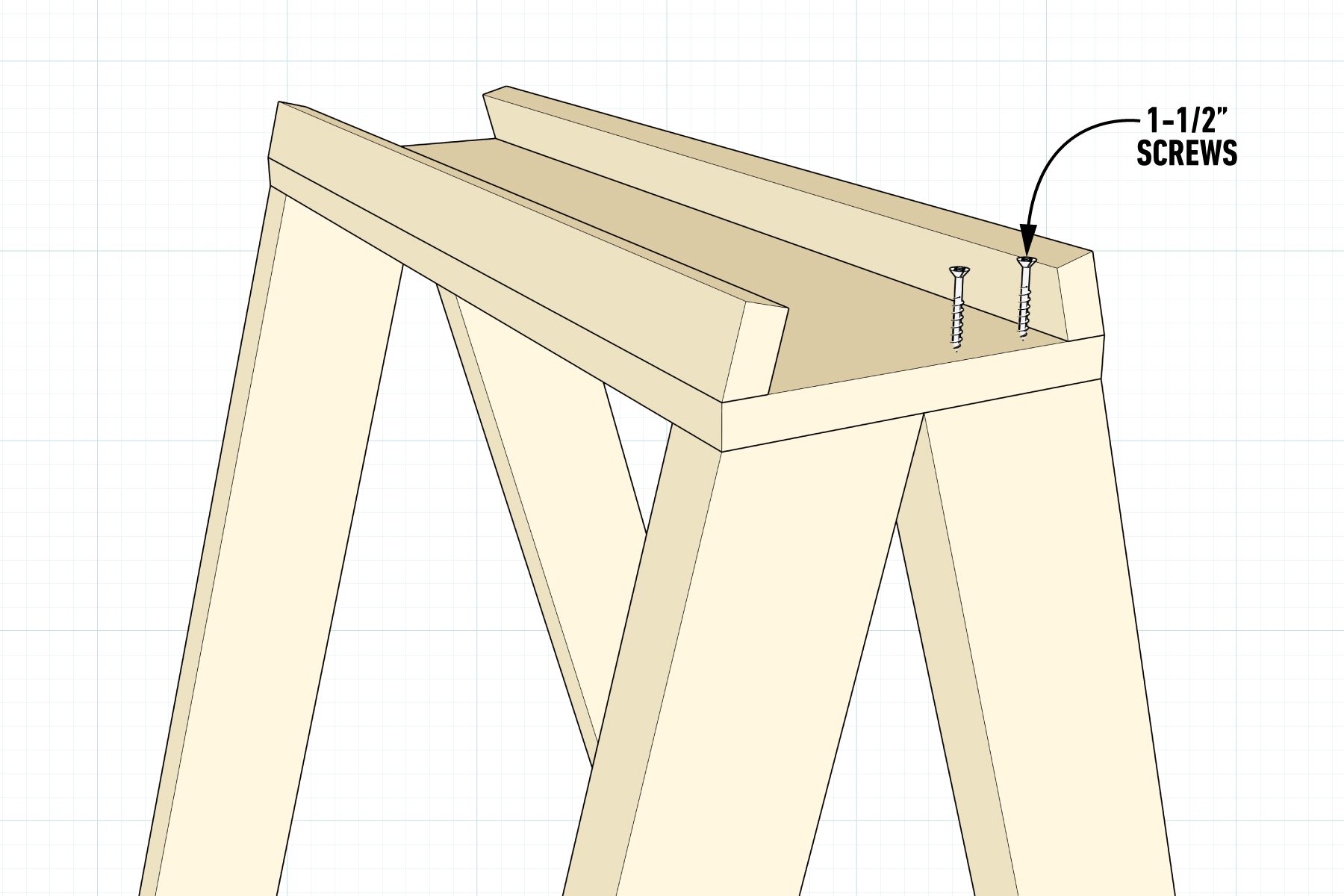 How To Build A Rolling Clamp Rack construct the a frame on grid background