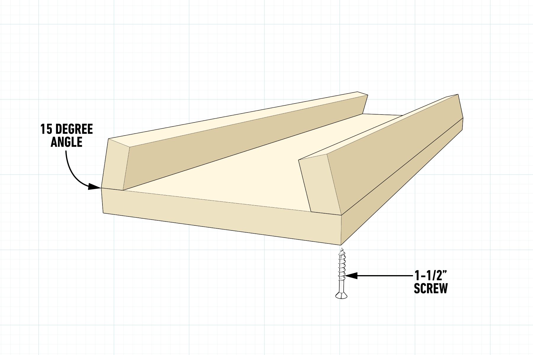 How To Build A Rolling Clamp Rack make the top shelf on grid background