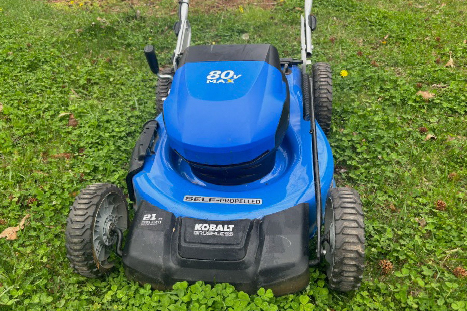 Front side of the Kolbalt Electric Mower