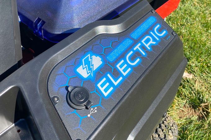 Electric logo on Toro Electric Zero Turn Mower