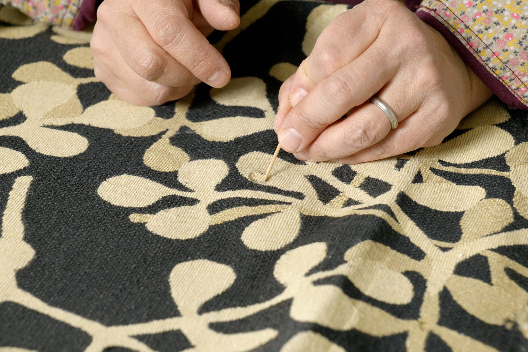 Upholstery Repair How To Fix A Hole Add another fabric patch from the front