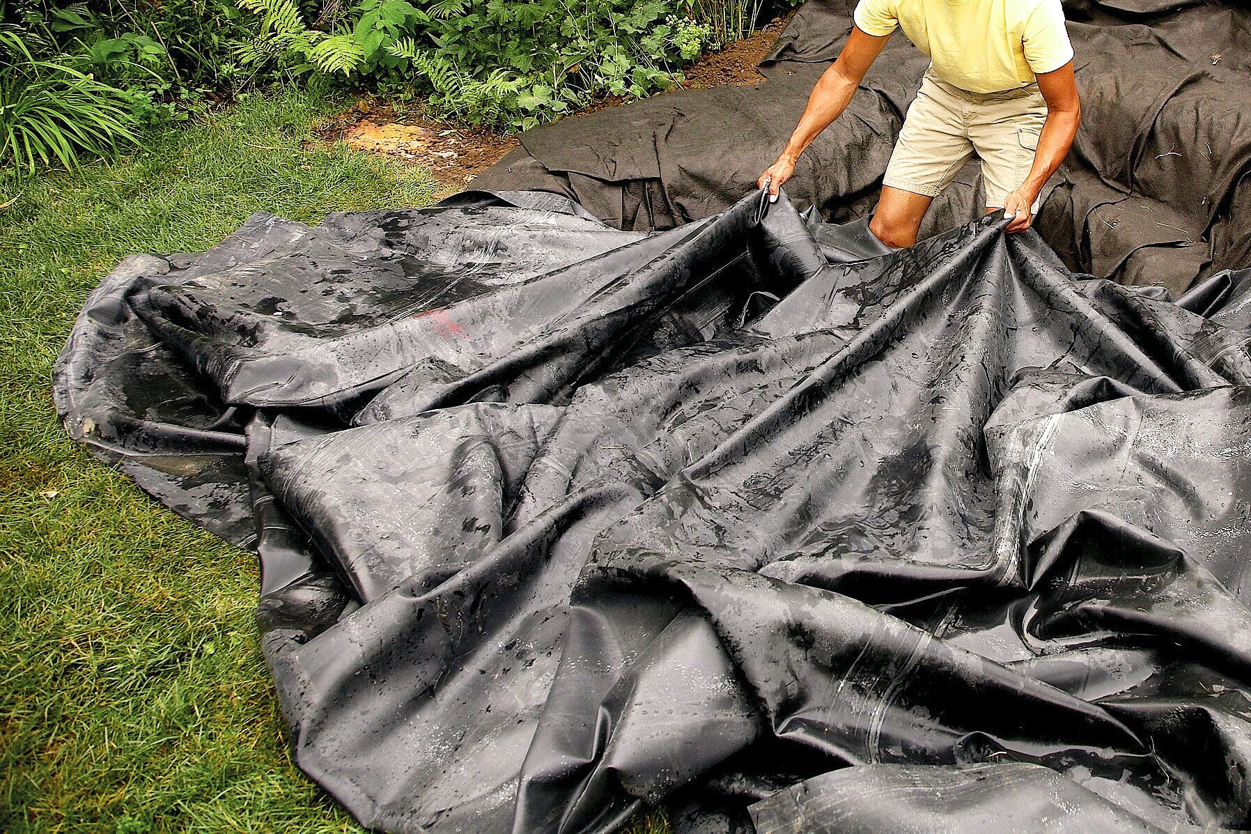 adding Epdm Rubber to backyard Pond