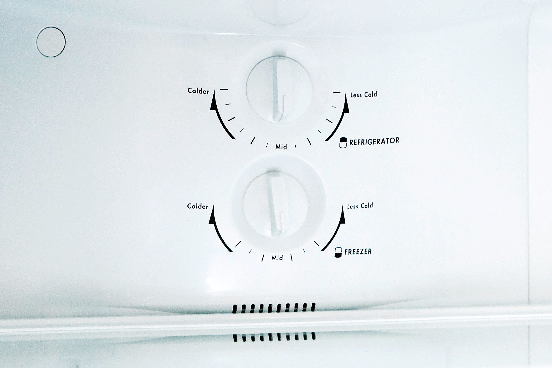 fridge temperature dials