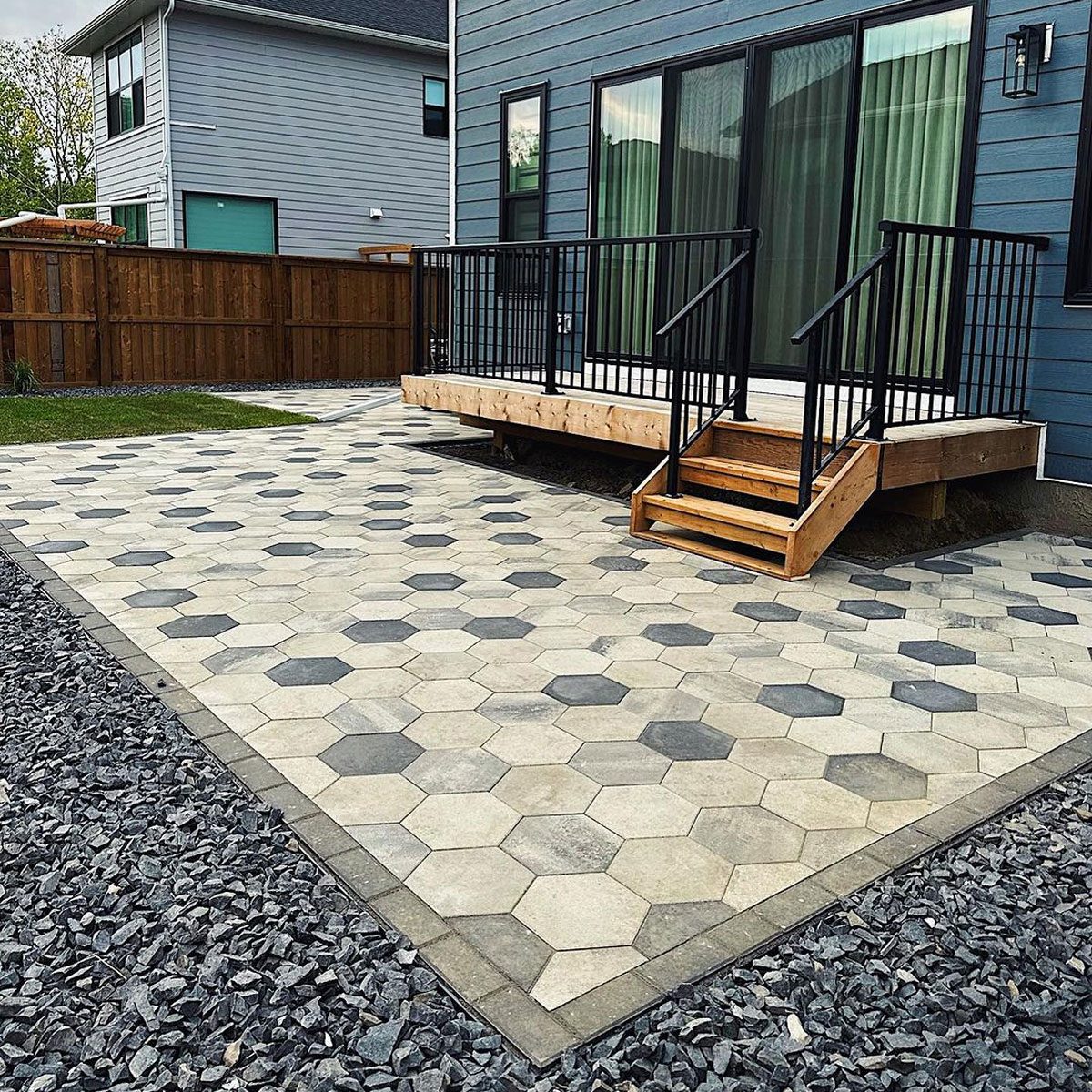 Hexagon Paver Patio Extension