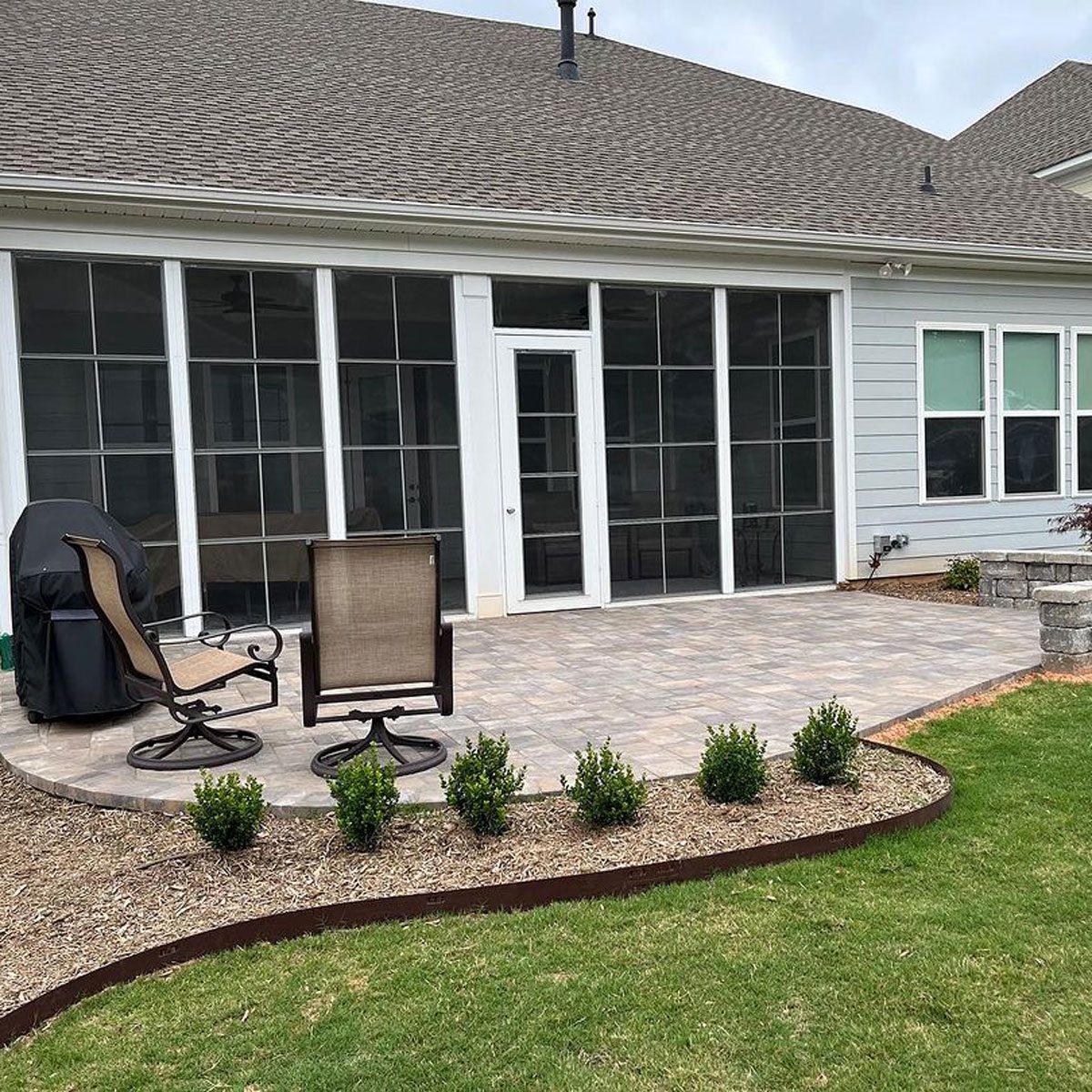 Patio Extension with Sitting Wall