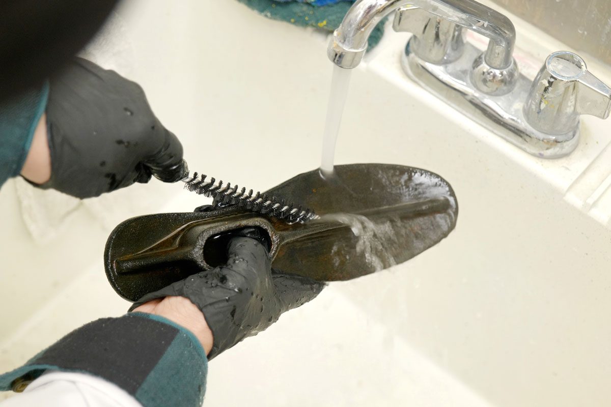 Remove the item and clean it