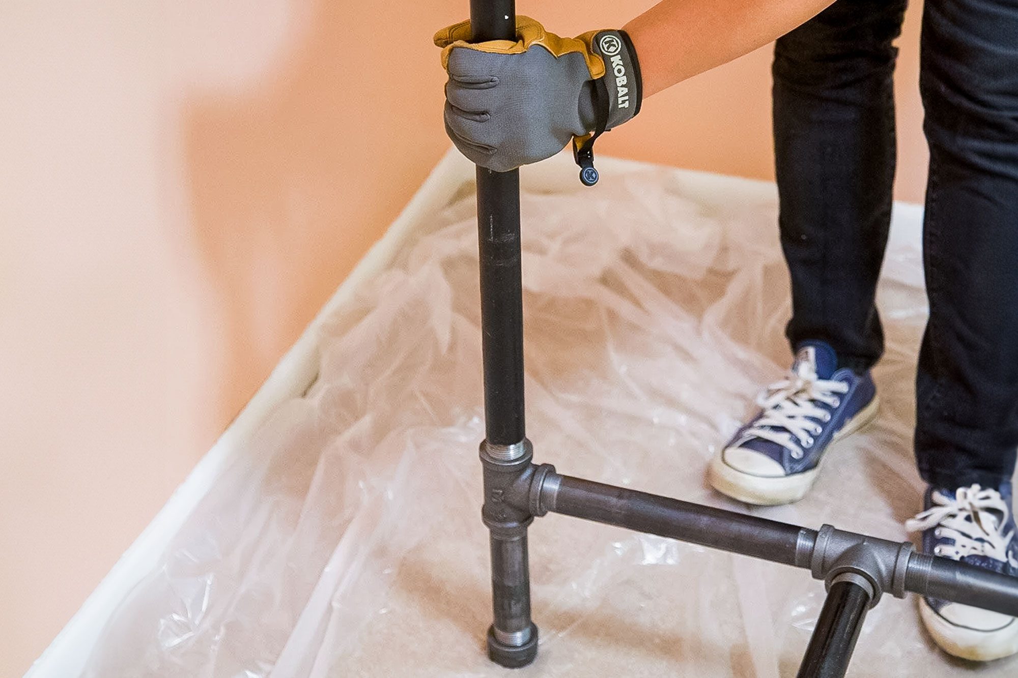 Fhm How To Build A Desk With Butcher Block And Pipes Family Handyman Desk 7 Ksedit