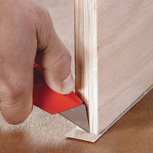 How To Apply Iron On Veneer Edging Cut Off the Ends
