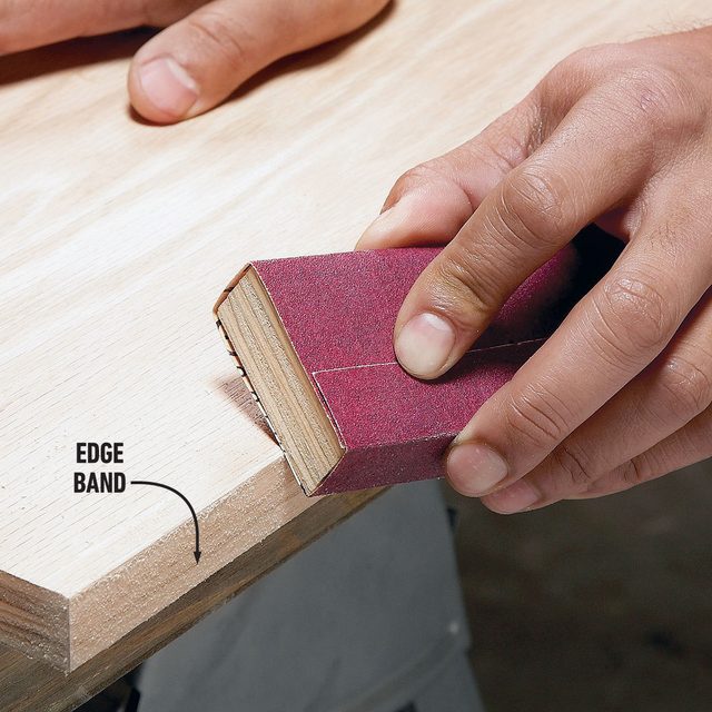 How To Apply Iron On Veneer Edging Touch Up With a Sanding Block