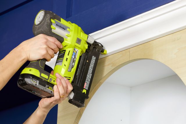 Build Built In Bookshelves- The Billy Bookcase Hack Attach the moldings