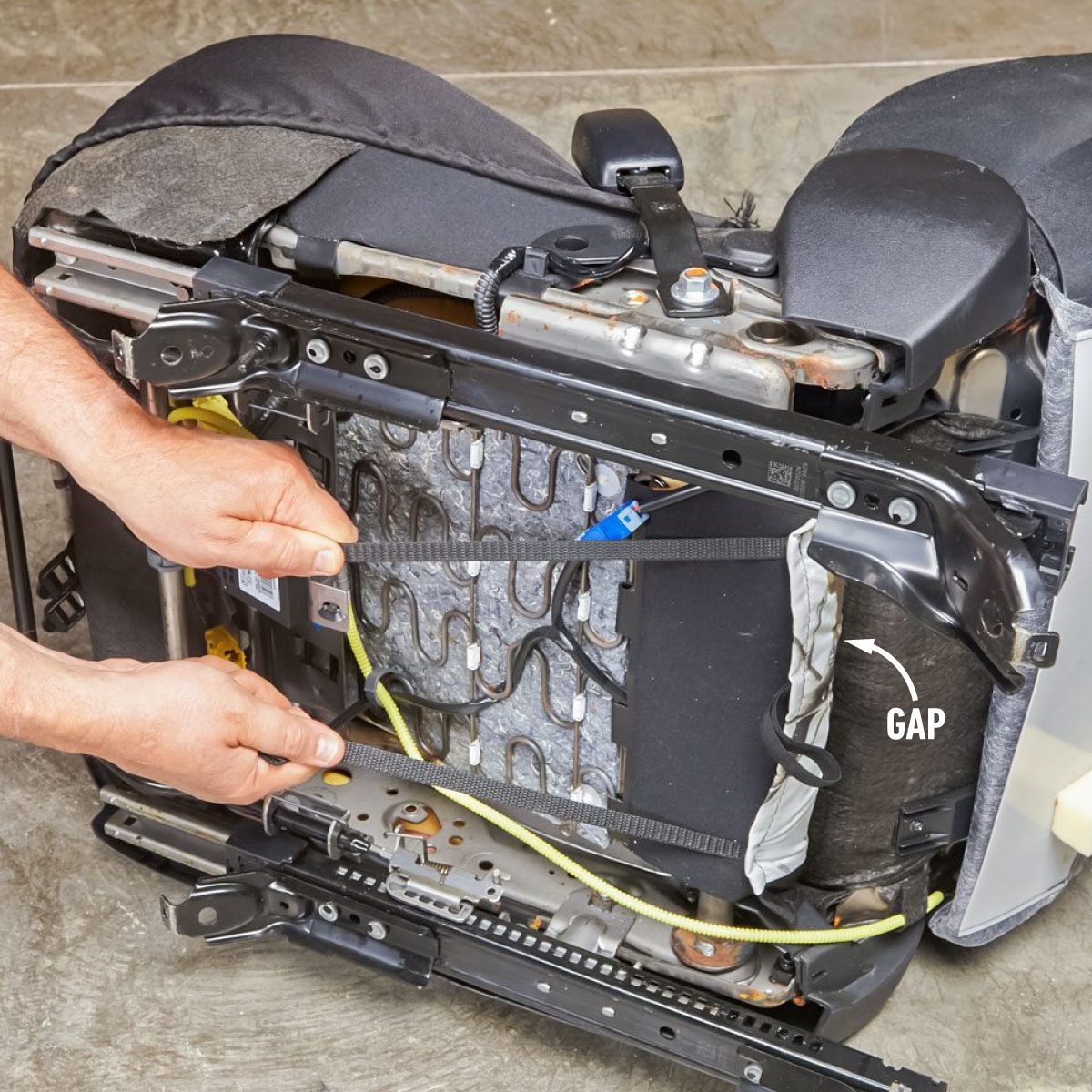 Thread The Straps Through The Gap