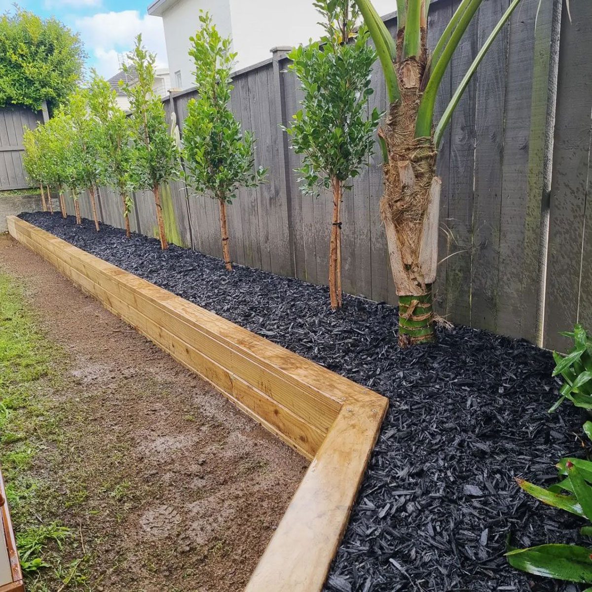 Black Mulch Keeps Your Planter's Soil Moist