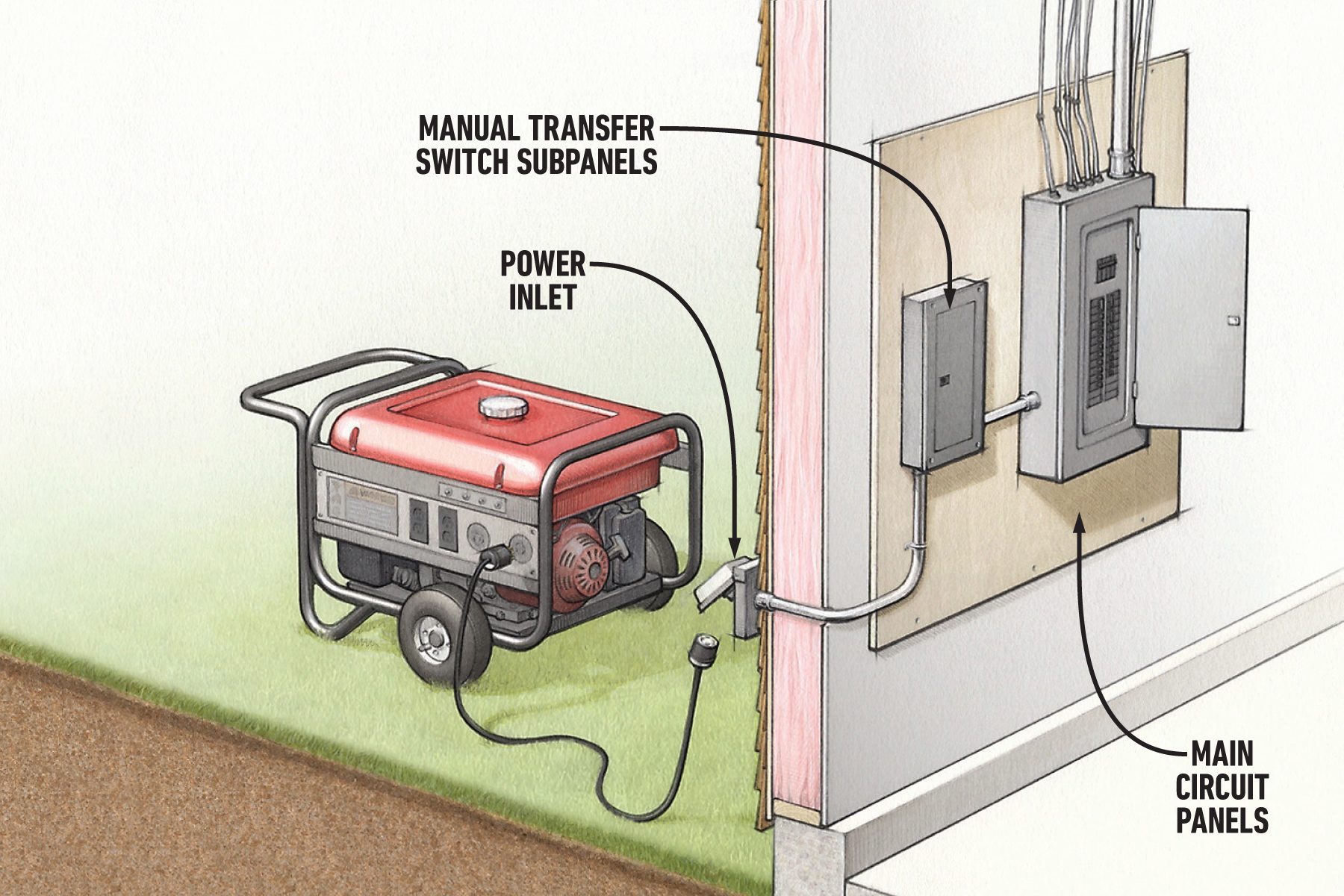 Choosing The Right Backup Generator For Your Home Portable Generator Illustration