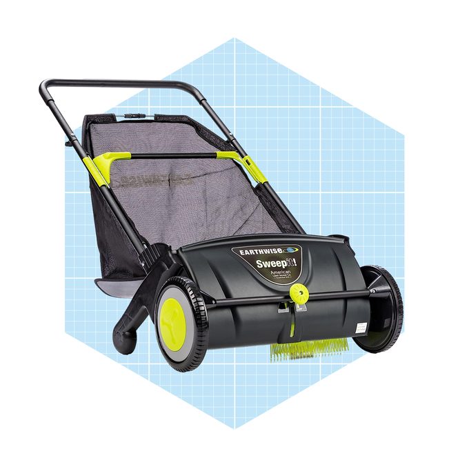 Earthwise Lsw70021 21 Inch Width Leaf & Grass Push Lawn Sweeper