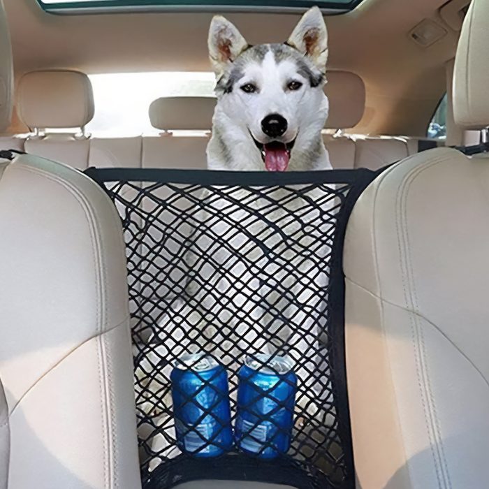 Pet Barrier With Auto Safety Mesh Organizer