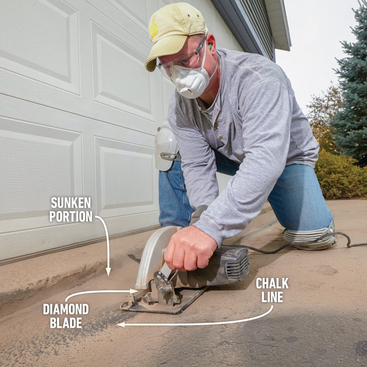 Cut Out The Sunken Asphalt