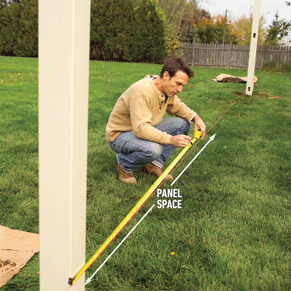 How To Install A Vinyl Fence Marking posts