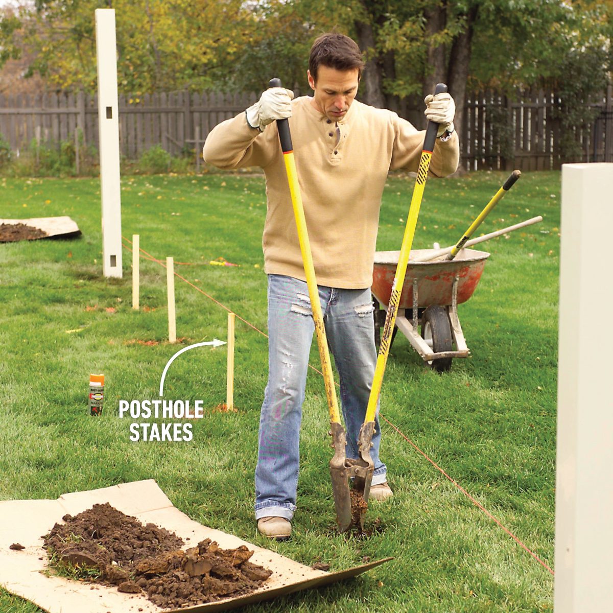 How To Install A Vinyl Fence Dig holes