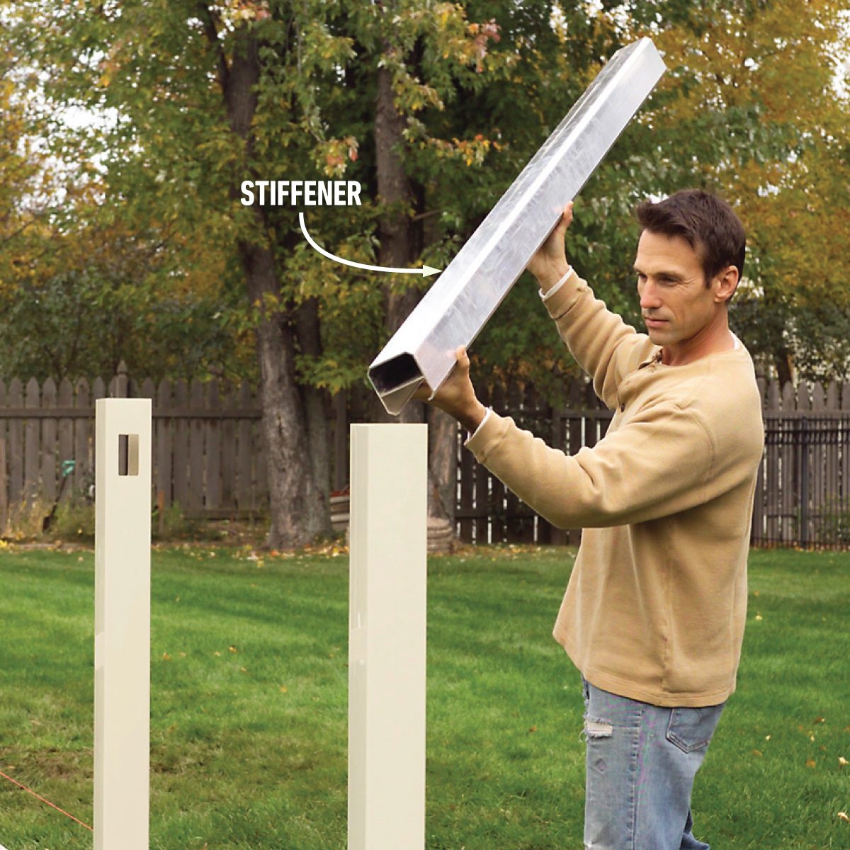 How To Install A Vinyl Fence add stiffeners